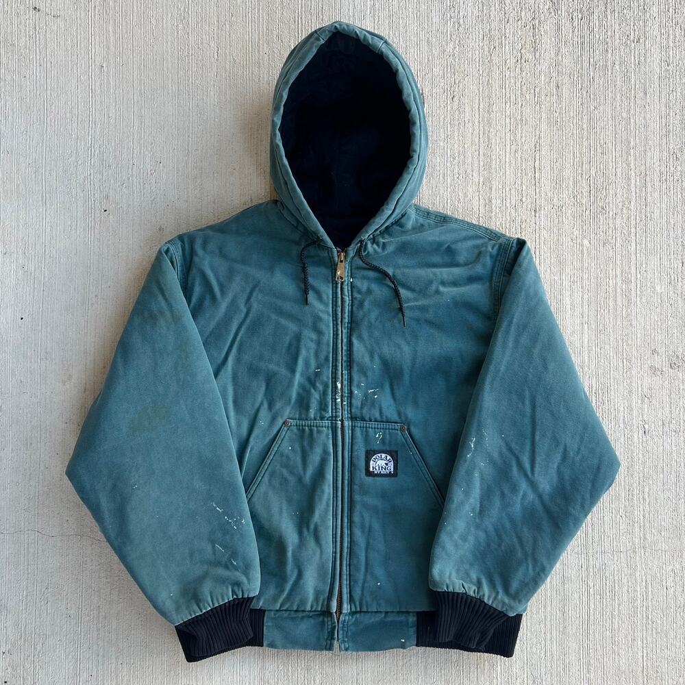 Wolverine green hooded work wear jacket